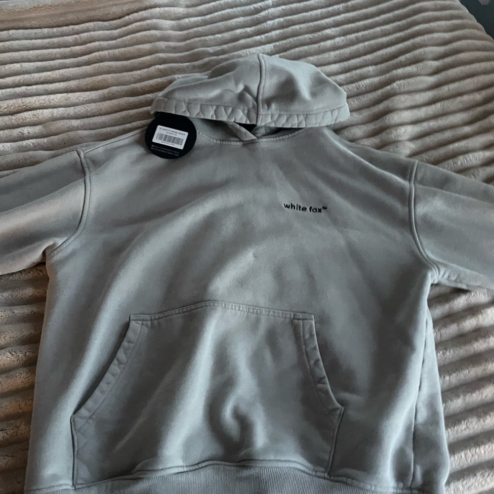 White Fox Boutique mushroom colored Sweatshirt Hoodie